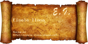 Eisele Ilona névjegykártya